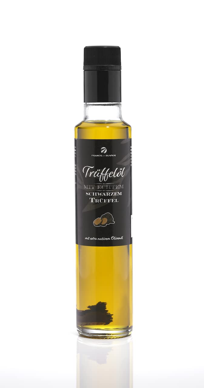 Gourmet - Juego de aceite de trufa (2 unidades de 250 ml) con trufas blancas y negras auténticas de aceite de oliva virgen para salsas y refinar platos, apto para alimentos veganos y sin gluten