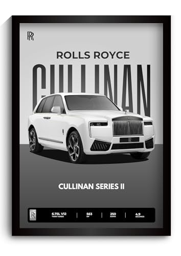 Image of Funk You Store Rolls Royce Cullinan Poster | Framed Poster of Rolls Royce Car A4 Sized (31 x 23 cm) for Wall, Gift for Boys, Car Posters | Supercar Luxury Frames Hanging, Room Decor, Gifting (F 059)