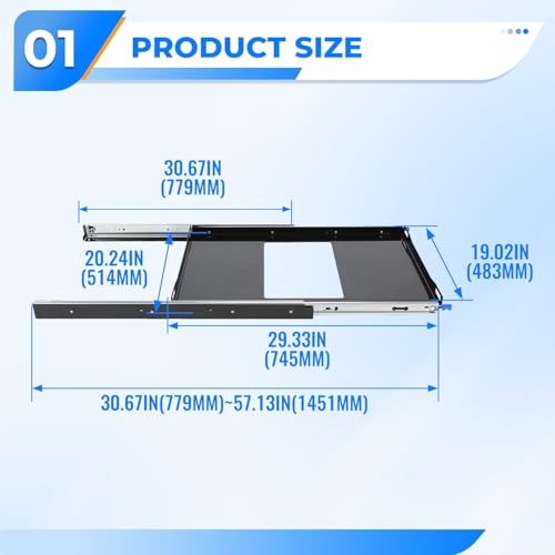 ECOTRIC Fridge Slide 29.3 x 18.7in Compatible with 28 to 65L