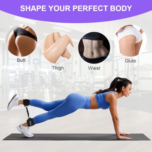 flintronic Resistance Bands Set, Ankle Resistance Bands, Gym Cuffs with Double D-Ring - Image 4