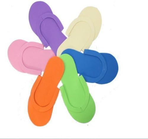fancasen 12 Pairs Disposable Foam Pedicure Travel Slippers Flip Flop Foot Spa