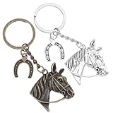 Fabriqué avec des matériaux robustes, ce porte-clés résiste à l'usure quotidienne et vous accompagnera fidèlement pendant de nombreuses années. porte-clés rustique en forme de cheval, breloque tête de cheval