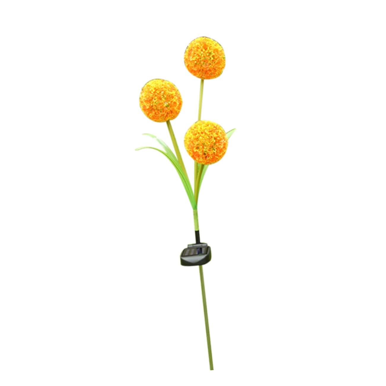 HANABASS Solar-Powered Dandelion Led Ground Plug Night Light Outdoor Garden Pathway Lamp No Electricity Needed Easy to Install for Yard Patio Lawn