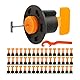 Fliesen Nivelliersystem, 50 Pack, für 1,5-8 mm Fugenbreiten und 3-17 mm starke Fliesen, Montagehilfe Fliesen, Fliesen Montage Kit, Alternative zu Fliesenkeilen und Zuglaschen, Verleghilfe Fliese