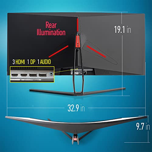 Deco Gear 35” Curved Gaming Ultrawide Monitor, 3440X1440, 120Hz, 1Ms Mprt, 21:9, 99% Srgb #TOP6