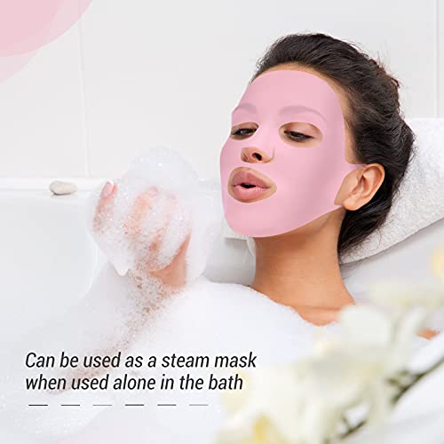 5 Pieces Reusable Silicone Facial Mask Facial Mask Cover Silicone Skin Mask Reusable Moisturizing Face Silicone Face Wrap For Sheet Prevent Evaporation Masks Face Care Tool (Vivid Colors) #TOP6