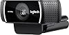 Logitech Webcam C922 Pro Stream, HD 1080p / 30fps ou HD 720p / 60fps Hyperfast, Audio stéréo, Correction de la lumière HD, Autofocus, pour Youtube, Twitch, XSplit, PC/Mac/Laptop/Macbook/Tablet