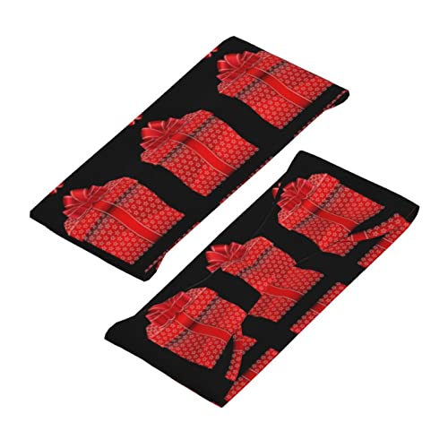 Faixa de suor com estampa de caixa de presente de estrela faixa de cabeça esportiva para homens e mu