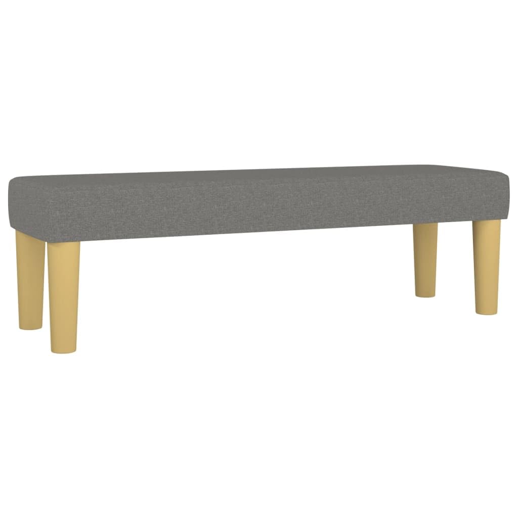 vidaXL Banc Ottoman Banquette Rembourré Banc de Lit Banc d'Entrée Chambre à Coucher Salon Couloir Intérieur Gris Foncé 100x30x30 cm Tissu