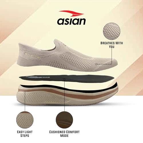 Image of ASIAN Wonderwalk Pro-01 Men's Premium Walking Shoes with Lightweight Knit Design | Soft Cushion Comfort, High-Grip Outsole, Breathable Knit and Supportive Daily Walk Performance