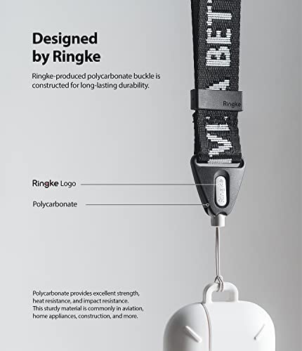 Image of Ringke Shoulder Strap [Dual-Ended Design] Adjustable Crossbody Strap, Anti-Theft Neck Lanyard for iPhone /Galaxy /Pixel Phone Cases, Cameras, etc