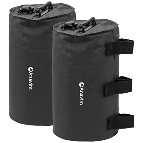Anavim Canopy Water Weights Bag, Leg Weights for Pop up Canopy 2pcs-Pack Black Cover