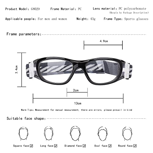 SooGree Safety Glasses Kids Sports Goggles Lacrosse Basketball Racquetball Eyewear Replaceable to Prescription Lenses