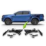 BENINI DESIGN STUDIO Bed Side Splash Racing Stripes Kit Vinyl Decal Grahics Compatible with Ford Ranger Raptor Splash 2019 2020 2021 2022 2023 2024 2025 (Matte Black)