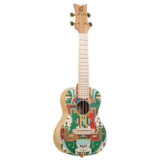 Ortega Guitars Ukulélé Concert Design – Série Art – Epicéa/Catalpa – Himalaya (RUAR-HY) - Les Beatles, Paul McCartney, John Lennon, RIngo Starr, George Harrison