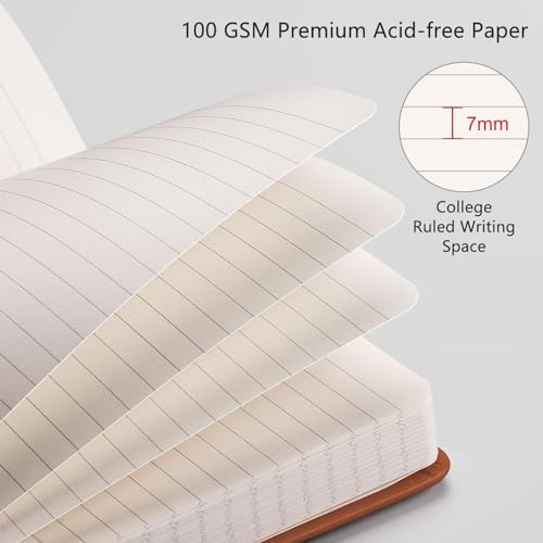 RETTACY Cadernos de diário, caderno pautado B5, diários para escrever, cadernos para trabalho, papel