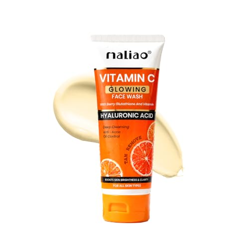 Image of Maliao Glowing Vitamin C Face Wash | Berry Glutathione, Hyaluronic Acid & Glycerin | Deep Cleansing, Skin Brightening, Oil Control, Anti-Acne & Tan Removal Face Cleanser | Suitable for All Skin Types | Berry Glutathione, Hyaluronic Acid & Glycerin | Deep Cleansing, Skin Brightening, Oil Control, Anti-Acne & Tan Removal Face Cleanser | Suitable for All Skin Types | 100g