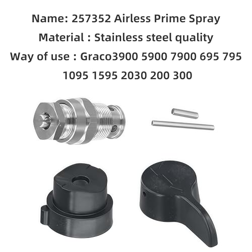 Image of 257352 Airless Prime Spray Valve Repair （1-pack） | Fit for Graco 3900 5900 7900 695 795 1095 1595 2030 200 300 Airless Paint sprayers