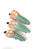 Sassy Caddy Lemon and Gingham Golf Headcover Set – Driver, Fairway & Hybrid with Full-Length Zipper, Snug Neoprene Fit