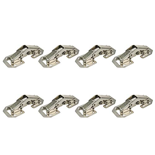 Sscon 3-Inch Self Closing Cabinet Door Concealed Hinges Steel Surface Mount Damping Cupboard Hinges Hidden Hardware, 8Packs