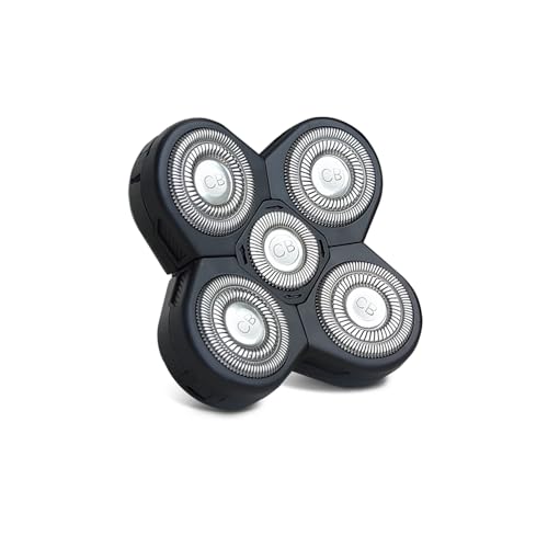 Replacement Shaver Head Universal Rotary Wet & Dry 5-Blade Head for Coarse Hair Skull Face Body Arms Legs Back Chest 1 Unit The Cut Buddy