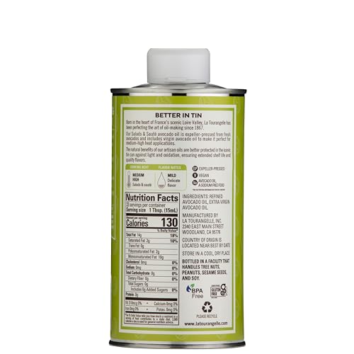 Image of La Tourangelle Avocado Oil 16.9 Fl Oz, All-Natural, Artisanal, Great for Salads, Fruit, Fish or Vegetables, Buttery Flavor