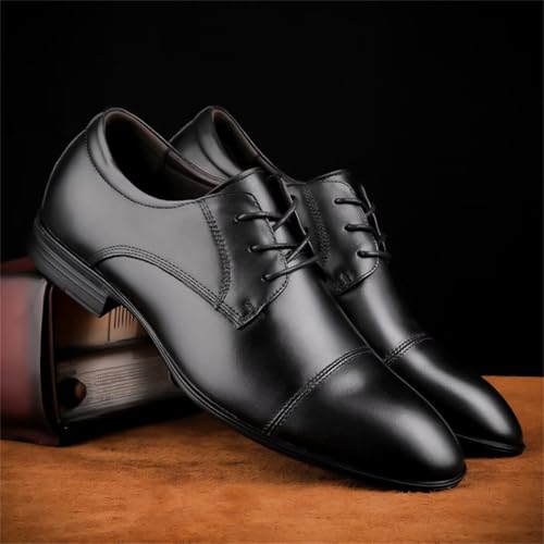 Image of MWX Men's Dress Shoes Black Formal Business Oxford Classic Lace Up Wingtip Casual Shoes