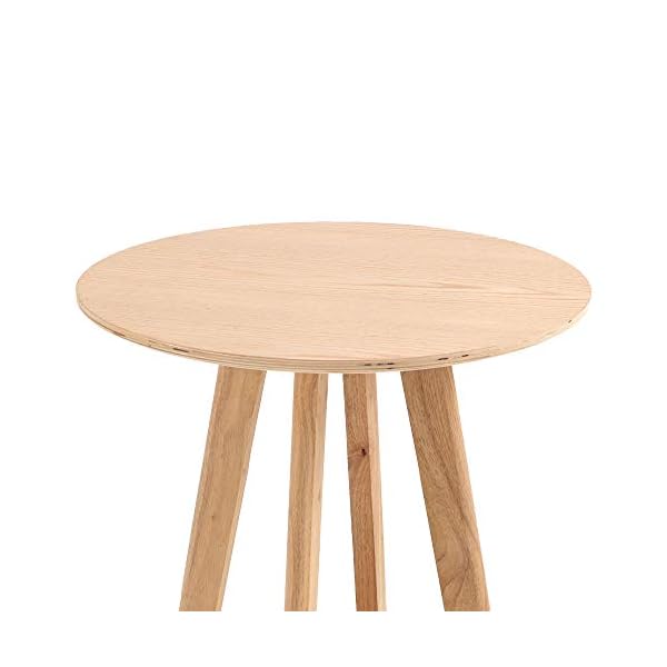 HOMCOM Bar Table Round Cocktail Bistro Table with Wood Legs for Pub, Dining Room, Kitchen & Home bar - Image 8