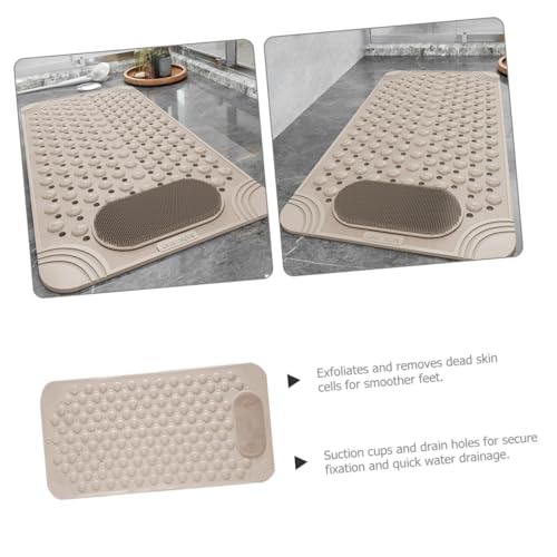 Alfombrilla de ducha antideslizante con ventosas y fregador de pies Mikikit para baño 7