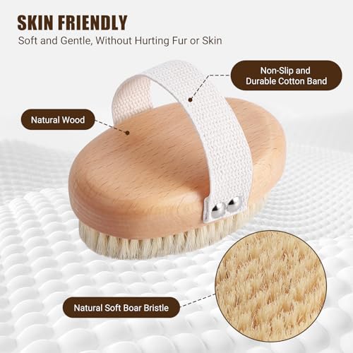 Soft-Boar-Bristle-Pet-Palm-Brush-for-Short-Haired-Dogs-and-Cats-with-Band-Reduce-Shedding-Ergonomic-Dog-Brush-Easy-to-Hold-and-Reduces-Stress-On-Your-Wrist-Ideal-for-Daily-Grooming Soft Boar Bristle Pet Palm Brush for Short Haired Dogs and Cats with Band Reduce Shedding Ergonomic Dog Brush Easy to Hold and Reduces Stress On Your Wrist Ideal for Daily Grooming