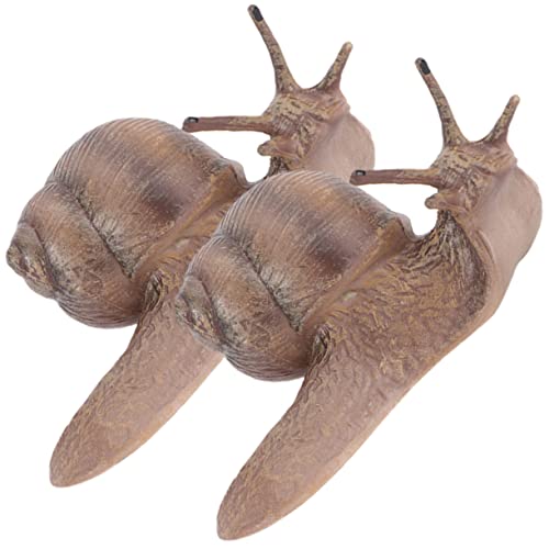 GETAJGHSD 2pezzi Statuetta Di Lumaca Realistica in Plastica Riproduzione Di Lumaca Per Decorazione Esterna Giocattolo Educativo Per Ragazzo Ragazza Ragazza