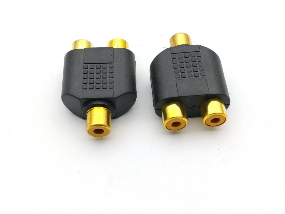 Lot de 100 connecteurs répartiteurs audio RCA femelle vers deux prises RCA femelles