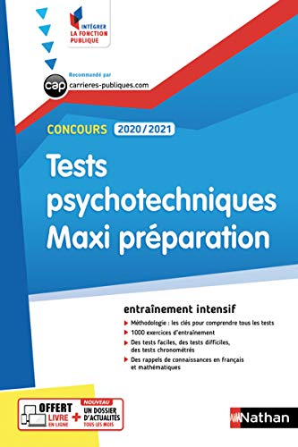 Tests psychotechniques Maxi préparation - Intégrer la fonction publique - 2019