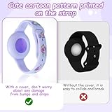 AXFEE Kids Watchband Compatible with Apple Airtag, Silicone Bracelet Protective Case for AirTag, Anti-Lost Adjustable Wristband for AirTags, GPS Wristlet Protective Cover for Child/Toddlers (Purple) - Image 4