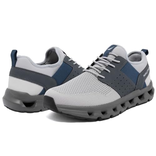 Image of Nautica Mens Running Sneakers Sport Fashion Lace-Up Athletic Soft Shoes for Gym Tennis Men - Cushioned, Breathable, Lightweight & Comfortable