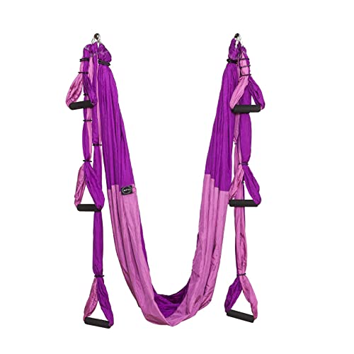ELINA PILATES Yoga Hammock-Columpio DE Yoga 250 * 145 CM (Fucsia Oscuro/Fucsia Claro)