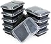 Reditainer®- 2 Compartment Microwave Safe Food Container with Lid/Divided Plate/Lunch Tray with Cover, 20 Pack