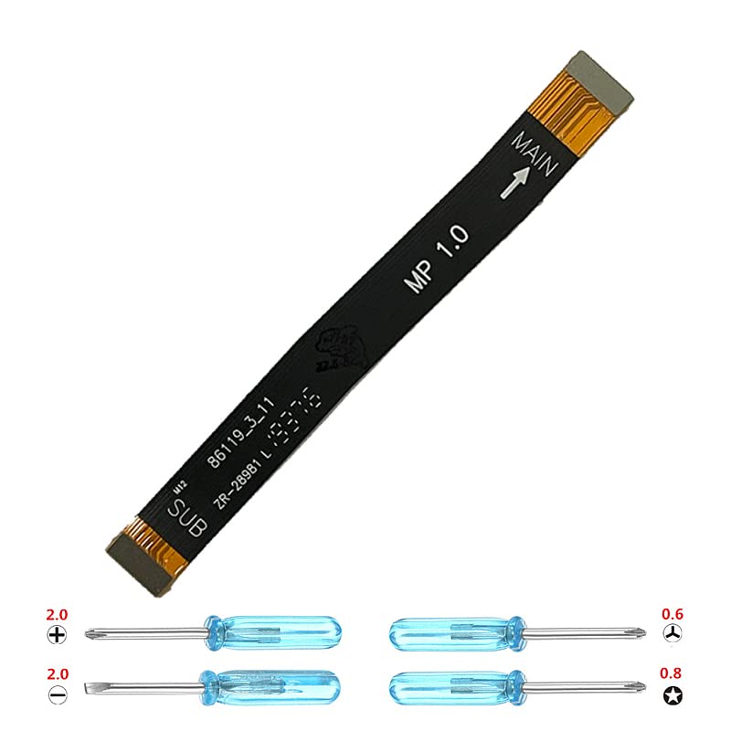 iYAiYO Conector cable flexible para conexión de placa base compatible con Samsung A20s M12 (versión europea) SM-A207F incl.Destornilladores