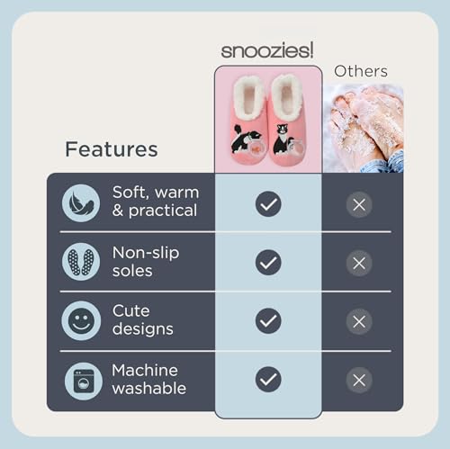 Image of Snoozies Pairable Slipper Socks - Funny House Slippers for Women, Non-Slip Fuzzy Slipper Socks