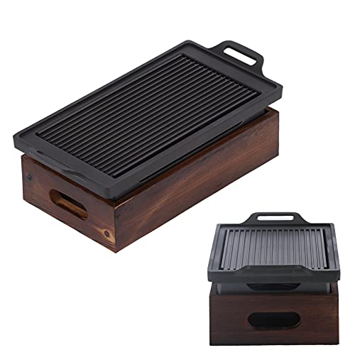 Placa para barbacoa de aluminio Pissente bandeja doble de 12.5x5.9 pulgadas 3