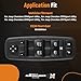 maXpeedingrods Front Driver Side Power Window Switch for Jeep Cherokee 4 Cyl 2.4L / 6 Cyl 3.2L 2014, with 2 AUTO Button and 3+9 Pins, Replace OE 68141894AA (Without Power Folding Mirrors)