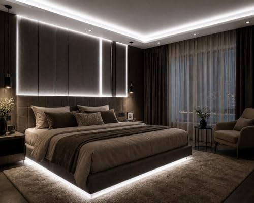 Image of MoonlitDreams 20M LED Rope Light | 120 LEDs /M Waterproof Strip Light | White Flexible Cove Light for False Ceiling, Balcony, Bedroom, Garden & Indoor Outdoor Decoration | Plug & Play Decorative Light