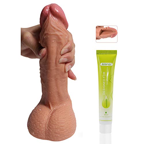 ANFEI Realistic Dildo Dual Density Liquid Silicone Adult Sex Toys Female Masturbator G-Spot Penis Do - //coolthings.us