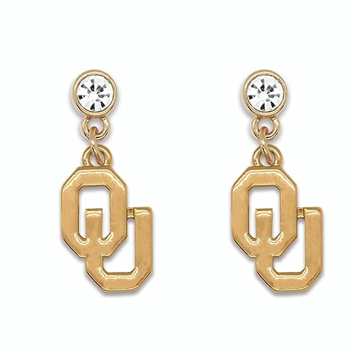 Oklahoma Sooners Lydia Gold Earrings Jewelry Gift Licensed OU