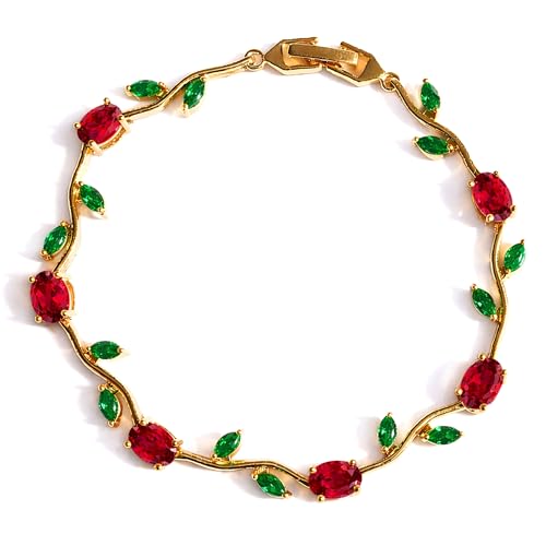 Image of Pixies Anti Tarnish Tulip Bracelet for Women Stylish | Hypoallergenic and Waterproof | Coquette and aesthetic accessories for girls | Ideal for gifting on special occasions | Comes in a gift box