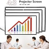 Ekran Projekcyjny, Kurtyna Projekcyjna, 60/84/100 Cali, Projektor 4:3 Hd, Ekran Wyświetlający Kurtynę, Ekran Projekcyjny Do Kina Domowego, Do Użytku Wewnątrz I Na Z,60 inch