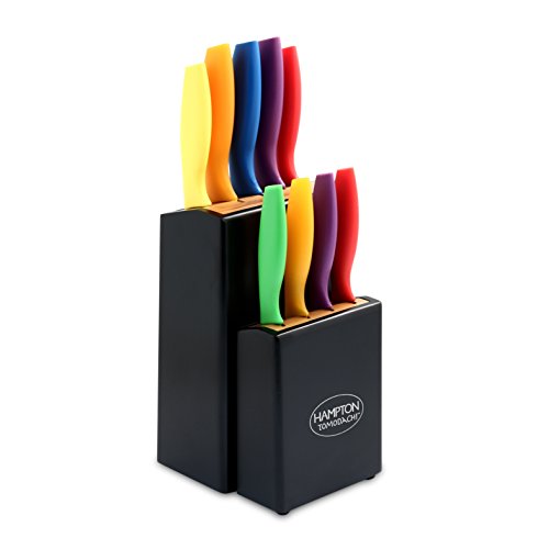 Tomodachi by Hampton Forge, Multi Color 10 Piece Cutlery Block Set
