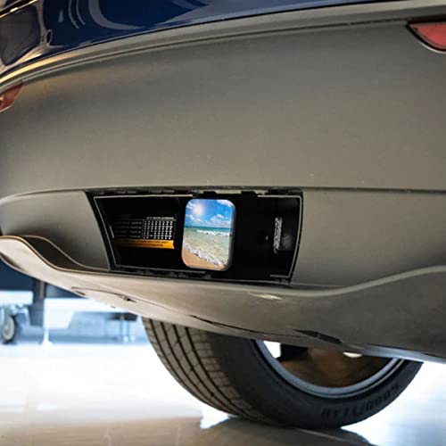 Swono Beach Tow Hitch Covers Paradise Sandy Beach Coast Ocean Waves Sturdy Rubber Hitch Cover 2 Inch Trailer Hitch Cover Plug Cap Insert For Most Trucks Suv Rv And Cars #TOP3