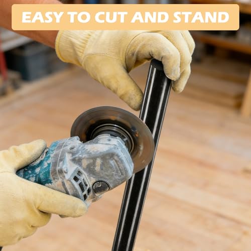 Image of 8 PCS Black Plastic Rods 3 /4 Inch Round Acetal Copolymer Rods 3 /4 Inch Diameter and 12 Inch Length (POM-C) Round Plastic Rods 3 /4 Black Acetal Copolymer Rods Perfect for Non-Marring Fixtures