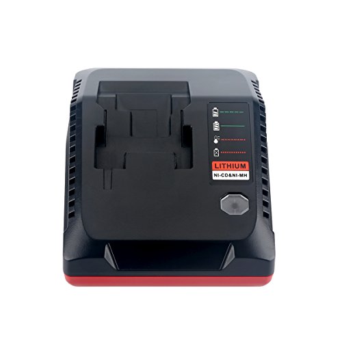 Biswaye 18V 3.0A Fast Charger Compatible with Porter Cable 18V Battery, PCXMVC Charger Compatible with Porter-Cable PC18B PC18BLEX PCC489N PC18BLX 18 Volt Lithium NiCad NiMH Battery with LED Indicator